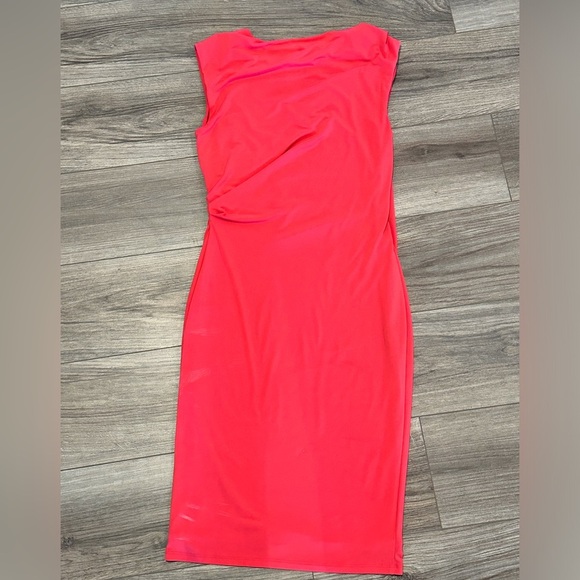 NWOT Rachel Roy Red Stretchy Cap Sleeve Ruched Sheath Dress Size Small - Picture 6 of 6